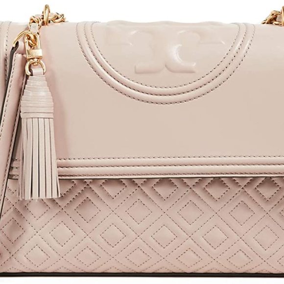 Tory Burch Handbags - Tory Burch pink leather fleming tassel bag charm